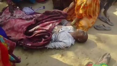 सरधुवा थाना के अंमवा गांव मेरे दो युवक 11000 पावर लाइन बनाने के दौरान एक की मौके पर मौत दूसरा गंभीर रूप से घायल