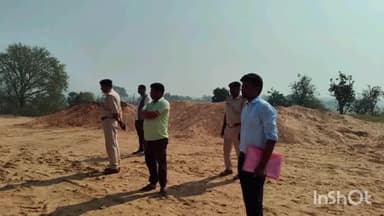 जामताड़ा: खनन विभाग और पुलिस की टीम ने अवैध बालू डिपो पर छापा मारा, बालू ज़ब्त