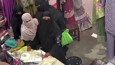 मुज़फ्फरनगर: ईद की खरीदारी के बीच बुर्कानशीं महिला ने भीड़ का फायदा उठाकर दुकान से सूट चोरी, CCTV में कैद हुई
