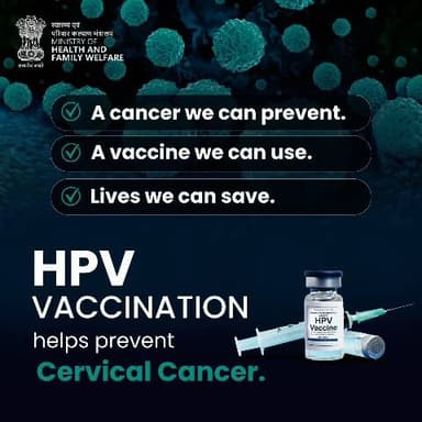 Cervical cancer is preventable.
HPV vaccination can save lives.
Awareness today. Protection for tomorrow.
#HPVVaccine #SwasthNariViksitBharat