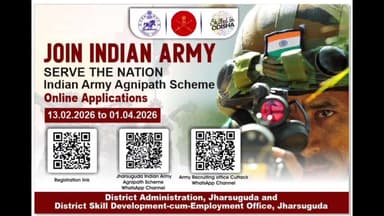 ଝାରସୁଗୁଡା: ଅଗ୍ନିପଥ ଯୋଜନା ପାଇଁ ଅନଲାଇନ୍ ଆବେଦନ ଜାରି