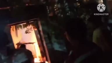 బెల్లంపల్లి: కన్నాలబస్తీలో గ్యాస్ లీకై చెలరేగిన మంటలు