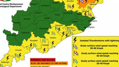 ପାରଳାଖେମୁଣ୍ଡି: ଜିଲ୍ଲାରେ ବର୍ଷା ହେବାର ସମ୍ଭାବନା କୁ ଦୃଷ୍ଟିରେ ରଖି ଆସନ୍ତାକାଲି ପାଇଁ ଜିଲ୍ଲାକୁ ୟେଲୋ ୱର୍ଣୀଙ୍ଗ ଜାରୀ କଲା ପାଣିପାଗ ବିଭାଗ