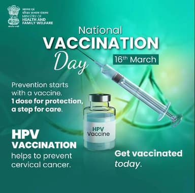 A simple dose today can prevent cervical cancer tomorrow.
HPV vaccination is a powerful step towards protecting women’s health.
#NationalVaccinationDay #HPVVaccine