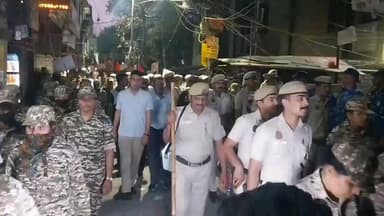 कालकाजी: पुल प्रहलादपुर थाना इलाके में निकाला गया हिंदू आक्रोश मार्च