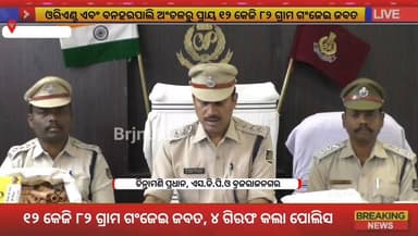ଝାରସୁଗୁଡା ଜିଲ୍ଲା ଓରିଏଣ୍ଟ ଏବଂ ବନହରପାଲି ଅଂଚଳରୁ ପ୍ରାୟ ୧୨ କେଜି ୮୨ ଗ୍ରାମ ଗଂଜେଇ ଜବତ କରିଛି ପୋଲିସ ।