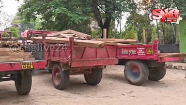 ଶାଳ ପଟ୍ଟା ଚୋରାଚାଲାଣ ଉପରେ ବନବିଭାଗର ଚଢାଉ ! ୨ଟି ଟ୍ରାକ୍ଟର ସହ ବିପୁଳ କାଠ ଜବତ। ଅଭିଯୁକ୍ତ ଫେରାର।
#Sahajbahal #sahajbahal_forest_r...