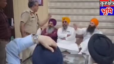 DSP हाथ जोड़कर कह रहा है, अन्यथा घसीट कर ले जाऊंगा #kurukshetrabhoominews #मीरी_पीरी #शाहाबाद