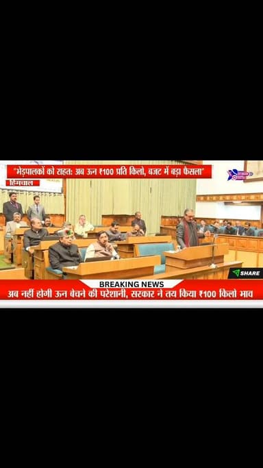 “भेड़पालकों को राहत: अब ऊन ₹100 प्रति किलो, बजट में बड़ा फैसला”#highlights #viral #himachalpradesh #himachal #himachalp...