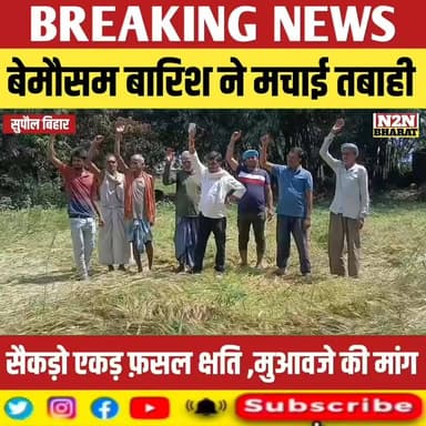 बे मौसम बारिश ने मचाई तबाही, सैंकड़ो एकड़ फ़सल क्षति, मुआवजे की मांग,
#relsviralシ #reelsviralシfb #viralvideoシ #viralreelsch...