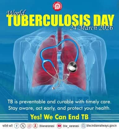 On World Tuberculosis Day, let’s raise awareness and take action!
TB is preventable and curable with timely care. Stay alert, seek early treatment, and help build a healthier, TB-free future.
#WorldTBDay