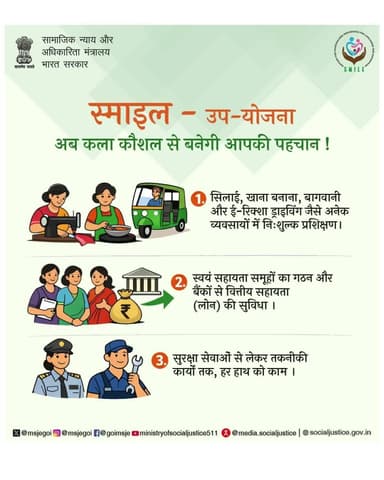 अपने कौशल को पहचान और अवसर में बदलें—SMILE योजना के साथ। #SMILEScheme