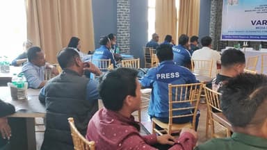 The stage is set for #VARTA Media Workshop on Viksit Bharat – Guarantee for Rozgar and Ajeevika Mission (Gramin) organised by PIB Imphal at Hotel Elegance, Moirang.