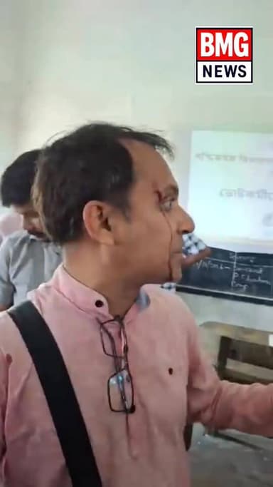 রক্তাক্ত ভোট কর্মী। মমতা বন্দ্যোপাধ্যায়ের বিজ্ঞাপন দেখানো ঘিরে বিতর্ক। হুমকি ভোট কর্মীকে। দেখুন। #বিধানসভা #নির্বাচনে২০...