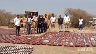 ખાંભા: પોલીસ સ્ટેશન વિસ્તારમાંથી પકડાયેલ વિદેશી દારૂનો નાશ કરાયો.