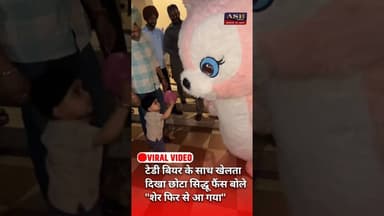 टेडी बियर के साथ खेलता दिखा छोटा सिद्धू फैंस बोले शेर फिर से आ गया #viral #sidhumoosewala #sidhu