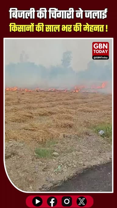 कौशाम्बी: बिजली की चिंगारी ने जलाई किसानों की साल भर की मेहनत
#KaushambiNews #FarmersLoss #UPAgriculture #CropFire