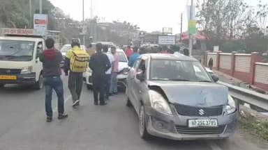 सोलन: सोलन में बड़ा सड़क हादसा, कालका-शिमला NH-5 पर चार गाड़ियों की आपस में टक्कर, भारी नुकसान