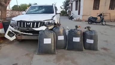 नागौर: नागौर जिला पुलिस ने दुर्घटनाग्रस्त स्कॉर्पियो से भारी मात्रा में डोडा पोस्त किया ज़ब्त, पिस्तोल भी बरामद