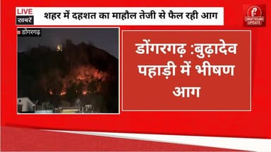 डोंगरगढ़ :बुढ़ादेव पहाड़ी में भीषण आग*, शहर में दहशत का माहौल . हवा के कारण तेजी से फैल रही आग #chhattisgarhupdaet #CGN...