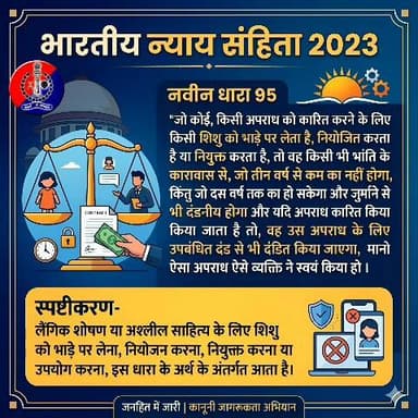 भारतीय न्याय संहिता 2023 की नवीन धारा 95 BNS
#भारतीय_न्याय_संहिता
#नवीन_आपराधिक_कानून
#NewCriminalLaw2023