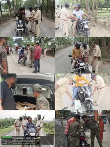 #पुलिस_अधीक्षक, कटिहार के निर्देशानुसार अपराध की रोकथाम एवं सुरक्षा व्यवस्था बनाए रखने हेतु #कटिहार_पुलिस द्वारा सभी थाना क्षेत्रों में सघन वाहन जाँच अभियान चलाया जा रहा है।