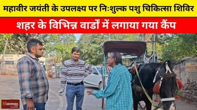 महावीर जयंती के उपलक्ष्य पर निःशुल्क पशु चिकित्सा शिविर
शहर के विभिन्न वार्डों में लगाया गया कैंप
#ajmer #trend #march #...