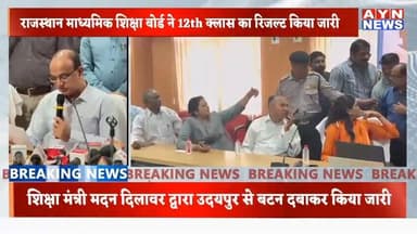 #राजस्थान माध्यमिक शिक्षा बोर्ड द्वारा 12th क्लास का रिजल्ट किया गया जारी,
#उदयपुर से #शिक्षा मंत्री मदन दिलावर द्वारा...