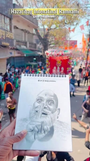 Hazaribag Ramnavami 🔥 Live Art 🎨
Live painting ne jeet liya sabka dil ❤️
Kattapa style art ka dhamaka 🔥
Hazaribag Ramn...