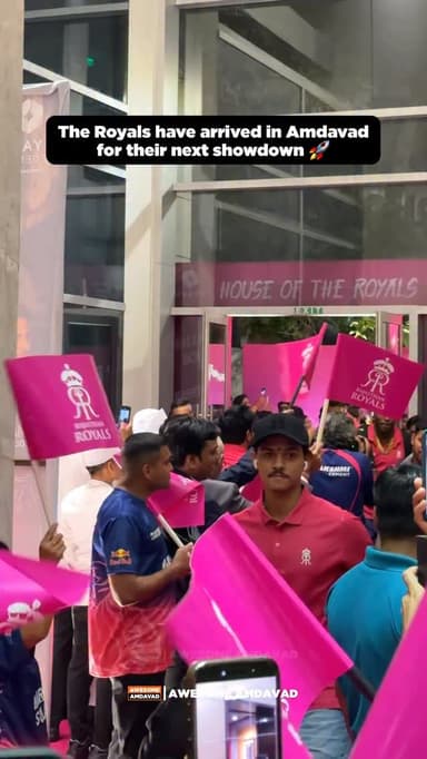 The Rajasthan Royals squad has reached Amdavad. Get ready for an epic showdown under the lights! 🏏💪
#rajasthanroyals #i...