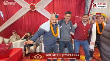 #शिमला :- नेरवा में पूर्व विधायक सुभाष मंगलेट का जोरदार स्वागत..पहाड़ी धुन में ढोल की थाप के साथ ख़ूब थिरके पूर्व विधायक...