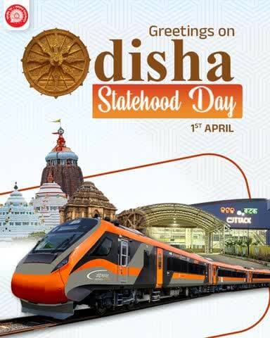 Marking Odisha #StatehoodDay, Indian Railways extends warm greetings to the people of the state, honouring its rich cultural heritage and remarkable progress in infrastructure & connectivity.