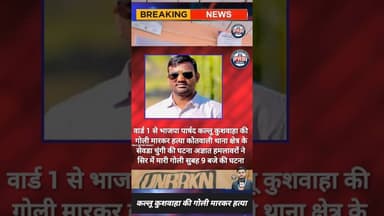 BJP पार्षद कल्लू कुशवाहा दतिया का बीच चौराहे पर गोली मारकर हत्या कर दी #datiya #news #datiyanews