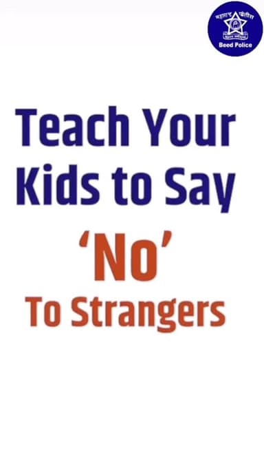 Teach your child to stay alert and say NO to strangers..
.
#ChildSafety
#SayNoToStrangers
#BeedPolice #Awareness
Tokyo...
