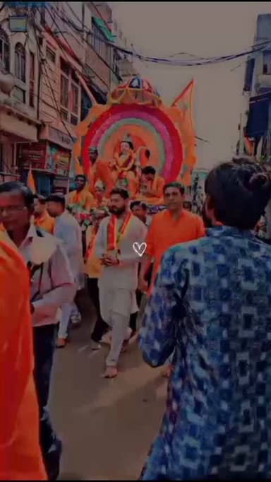 हनुमान जन्मोत्सव पर निकाली गई शोभायात्रा