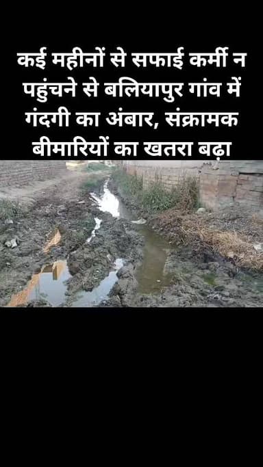 कई महीनों से सफाई कर्मी न पहुंचने से बलियापुर गांव में गंदगी का अंबार, संक्रामक बीमारियों का खतरा बढ़ा। #hailightsfollow...