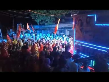 भैंसरोड़गढ़ में हनुमान जन्मोत्सव पर निकाली गई भव्य शोभायात्रा।