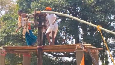 खूंटी: झूलन के साथ बाबा आम्रेश्वर धाम का मंडा संपन्न