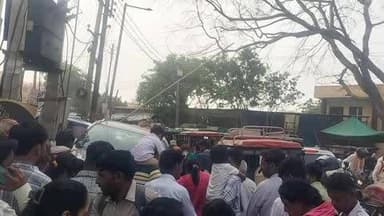 सुनरख रोड वृंदावन जाम का झाम सुबह से ही