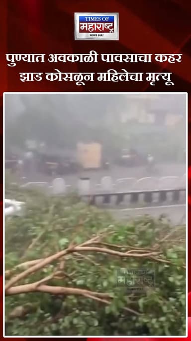 Pune | अवकाळी पावसाचा कहर: झाड कोसळून महिलेचा मृत्यू
पुण्यात अवकाळी मुसळधार पावसामुळे जनजीवन विस्कळीत झाले असून सिंहगड ...