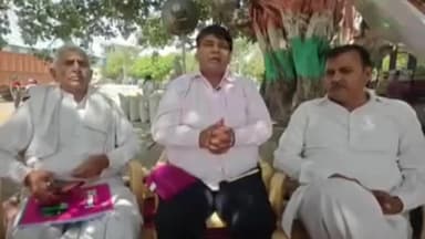 पलवल: अनाज मंडी पलवल में इनेलो के धरने पर उदयवीर सेहरावत ने किसानों की समस्याओं को उठाया