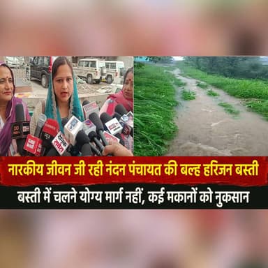 नारकीय जीवन जी रही नंदन पंचायत की बल्ह हरिजन बस्ती
बस्ती में चलने योग्य मार्ग नहीं, कई मकानों को नुकसान
#Balh #NandanPan...