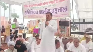 जींद: जुलाना अनाज मंडी में धरने पर ढांडा खाप के पूर्व प्रधान का बड़ा ऐलान