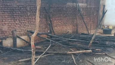 राजनगर: राजनगर तहसील के ग्राम पथरिया में खेत पर बने मकान में देर रात भीषण आग