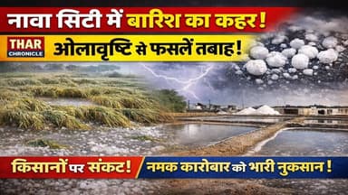 नावा सिटी में बारिश का कहर! ओलावृष्टि से फसलें तबाह, नमक व्यापार को करोड़ों का नुकसान
#NawaCity #NagaurNews #RainInRaja...