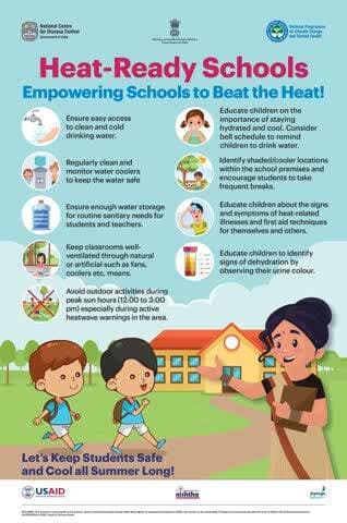 Schools can take steps to
Prepare & Educate children to #BeatTheHeat
Remember, children are vulnerable to extreme heat!