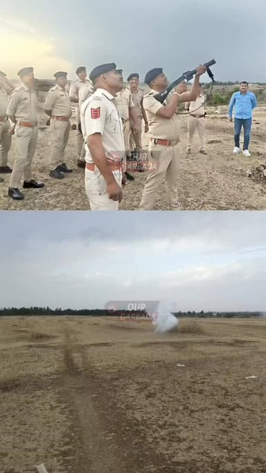 ગરબાડા: મીનાક્યાર બોર્ડર પર પોલીસની મોકડ્રીલ; આગામી ચૂંટણીઓને લઈ તંત્ર સજ્જ