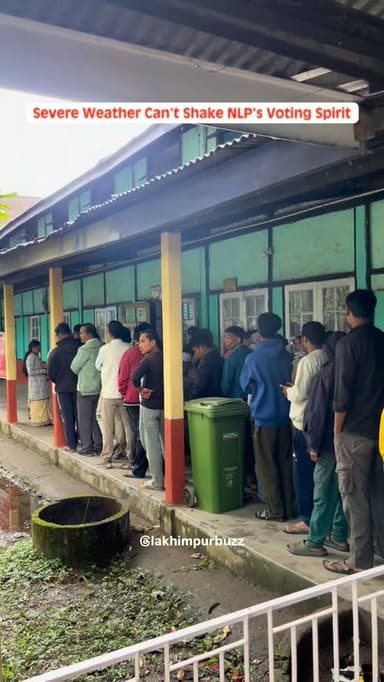 Despite Severe Weather, Lakhimpur Sees Steady Voter Turnout
.
.
.
.
#Lakhimpurbuzz #northlakhimpur #northlakhimpurvibes❤...