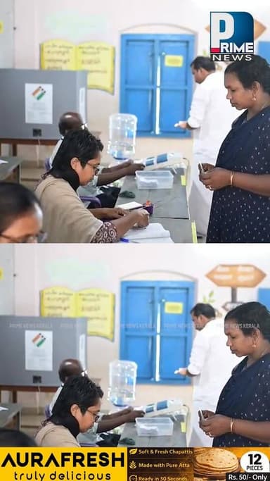 അടൂർ നിയോജകമണ്ഡലം യുഡിഎഫ് സ്ഥാനാർഥി അഡ്വക്കേറ്റ് സി വി ശാന്തകുമാർ കോന്നി അതിരുങ്കൽ സിഎംഎസ് യുപി സ്കൂളിൽ വോട്ട് രേഖപ്പെടു...