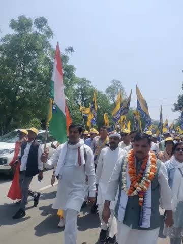 AAP के राज्यसभा सांसद मा. Sanjay Singh जी के नेतृत्व में चल रही #रोजगार_दो, #सामाजिक_न्याय_दो #पदयात्रा भैया के साथ